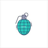 A bomb icon with a green globe on it vector