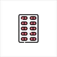 Pill box icon isolated on white background vector