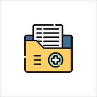 Medical file folder icon illustration vector