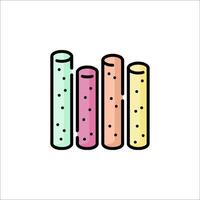 A colorful line of three different colored pencils vector