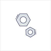 A pair of nuts on a white background vector