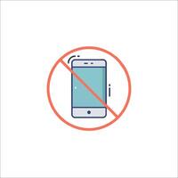 No phone sign illustration vector