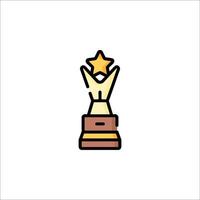 A trophy with a star on top of it vector