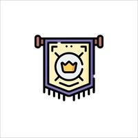A banner with a crown on it vector