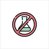 A no alcohol sign with a flask in it vector