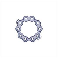 A bicycle chain icon on a white background vector
