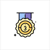 A medal with a number on it vector