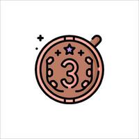 A round object with the number three on it vector