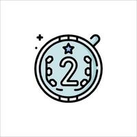 The number two is shown in a circle with a star vector