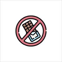 No chocolate bar icon, no chocolate bar, no chocolate bar, no chocolate bar, no chocolate vector