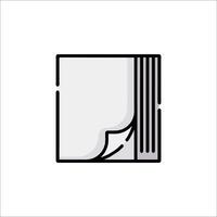 A black and white icon of a book on a white background vector