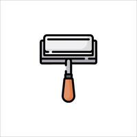 A paint roller icon on a white background vector