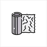 A roll of toilet paper icon on a white background vector