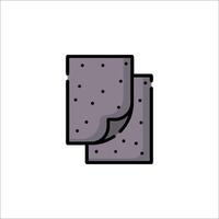 A gray piece of paper with a black dot on it vector