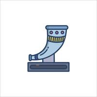 A horn on a stand icon on a white background vector