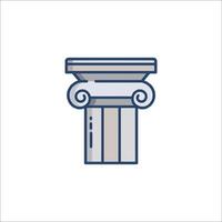 Ancient column icon illustration vector