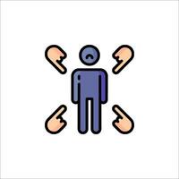 A person with four fingers pointing at him vector
