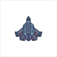 A jet fighter on a white background vector