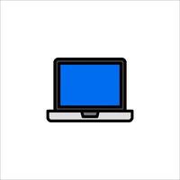 A laptop computer icon on a white background vector