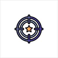 A star in a crosshair icon vector