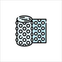 A can of soda with a polka dot pattern on it vector