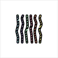 A line of colored pencils on a white background vector