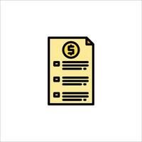 A yellow document with a check mark on it vector