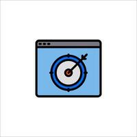 A computer screen with an arrow pointing to the right vector