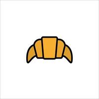 A simple logo for a croissant vector