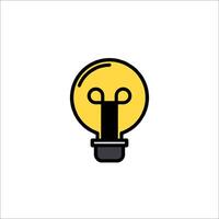 A light bulb icon on a white background vector
