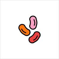 A colorful illustration of a bean vector