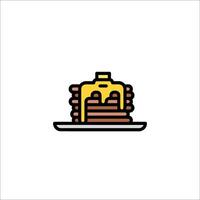 Pancakes with syrup icon illustration vector