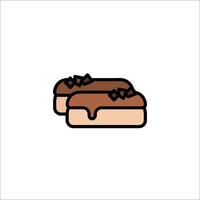 A chocolate donut icon on a white background vector