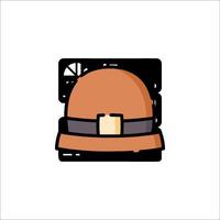 A hat with a buckle on it vector