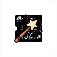 A magic wand icon on a white background vector