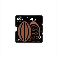 A logo for a chocolate company with two nuts vector