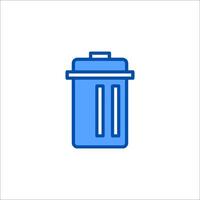 A trash can icon on a white background vector