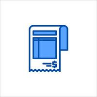 A blue icon of a paper towel vector