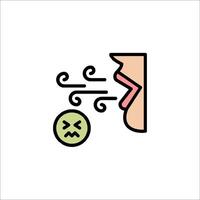 A cartoon person blowing a cloud of smoke vector