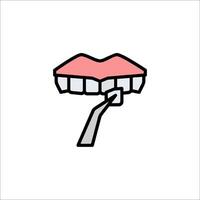 A toothbrush with a toothbrush on it vector