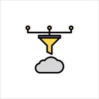 Cloud computing icon illustration vector