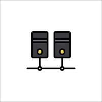 Two servers on a white background vector
