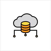 Cloud computing icon illustration vector