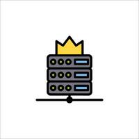 A server with a crown on top of it vector