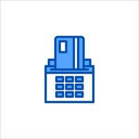 A credit card machine icon on a white background vector