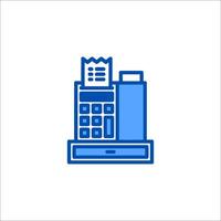 A cash register icon on a white background vector