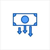 Money flow line icon illustration vector