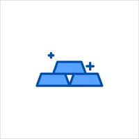 A blue icon of a stack of bricks vector
