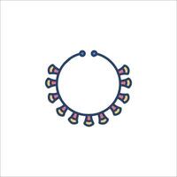 A circle with bells on it vector