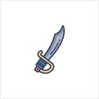 A knife with a handle on it vector